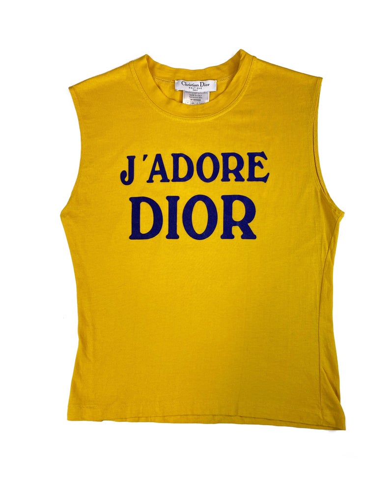 Fruit Vintage Christian Dior J'adore Dior logo monogram tank by John Galliano, this classic tank is one of those iconic pieces that simply never dates, as seen on Sex and the City and Khloe Kardashian