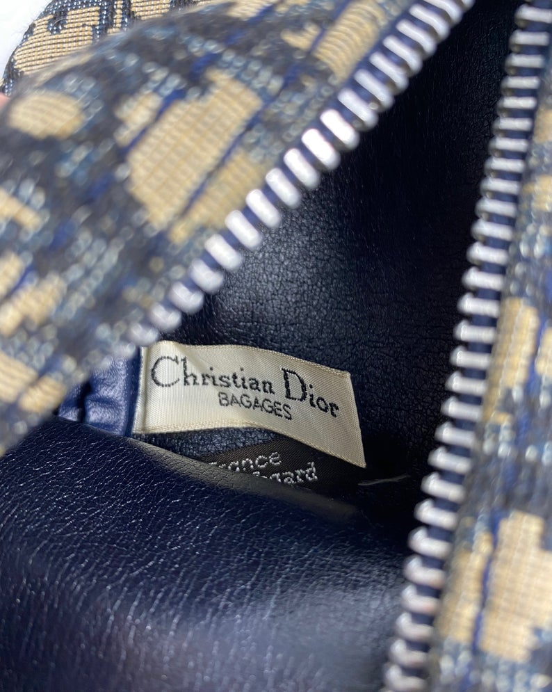 1970s Christian Dior Navy Logo Duffle Bag – Shrimpton Couture