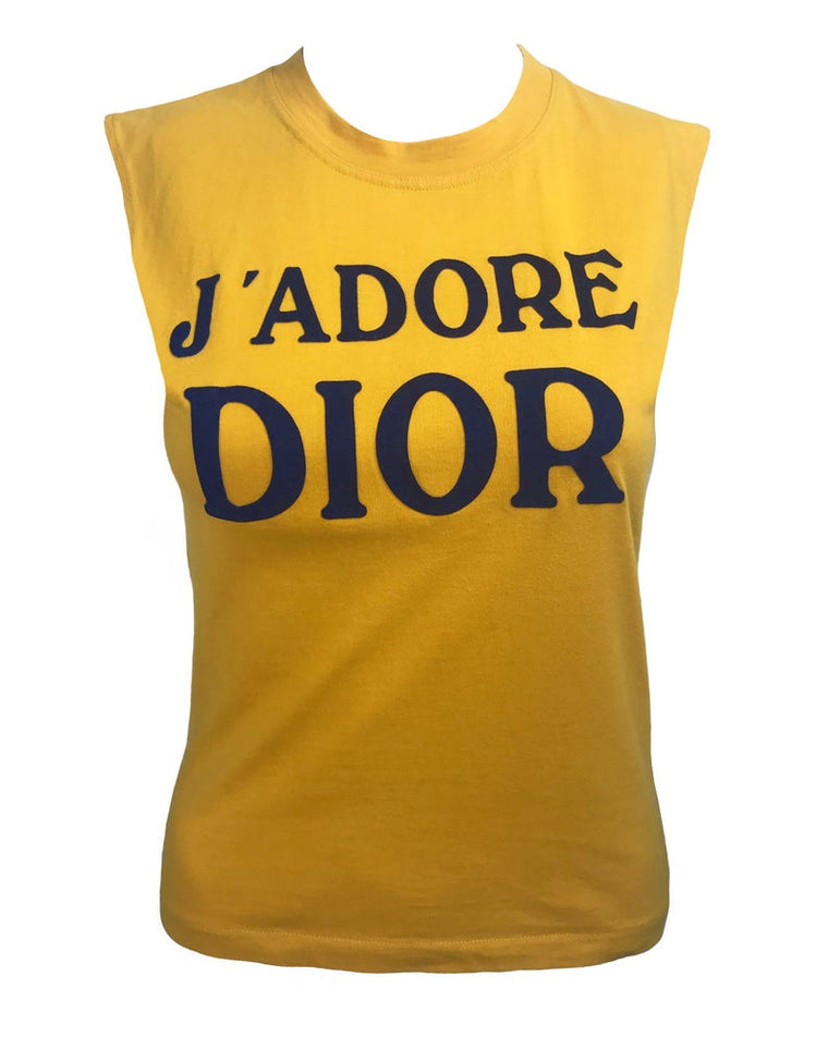 Christian Dior J'adore Dior Logo Print Tank Top